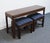 HICKORY CHAIR Banded Mahogany Traditional Chippendale 51" Accent Sofa Table w. Two Benches 150-10 26.25" High 51.75" Wide...