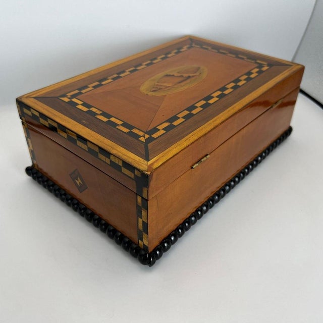 Antique Historicism Box with Birch Inlay, Germany, 1880 For Sale - Image 17 of 18