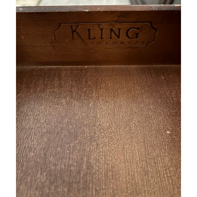 Traditional Vintage Kling Colonial Single Drawer Side Table For Sale - Image 3 of 6