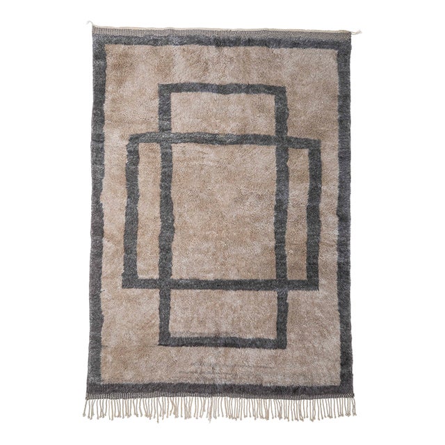 Hand-Knotted Wool Rug by Azele Studio For Sale