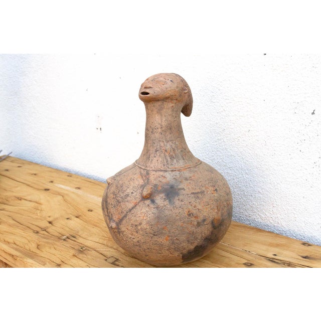 Tribal Antique Mangbetu Anthropomorphic Terracotta Vessel For Sale - Image 3 of 8