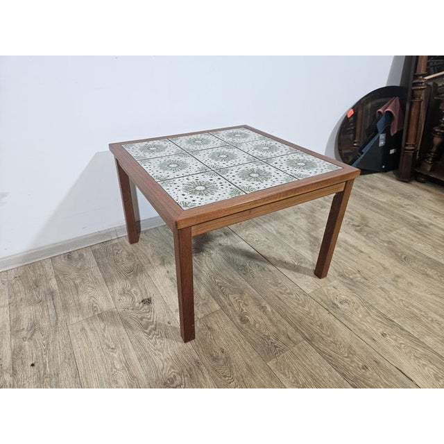 Wood Teak Table with Ceramics, Denmark, 1960s For Sale - Image 7 of 15