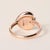 1980s Fidia Firenze Pink Enamel Heart & Diamond Ring in 18k Rose Gold, Size 5.5 For Sale - Image 4 of 4