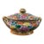 Vintage Millefleur Porcelain Tureen, Neoclassical-Greek Key For Sale