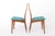 Vintage German Dining Chairs in Oak and Turquoise Upholstery by Ernst Martin Dettinger for Veil, 1960s, Set of 2 For Sale - Image 3 of 12