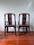 Late 19th Century 19th Century Chinese Hand Carved Wood High Back Arm Chairs For Sale - Image 5 of 8