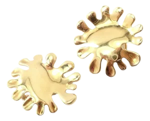 Late 20th Century Yellow Gold Nickelodeon Abstract Earrings by Angela Cummings for Tiffany & Co., A Pair