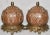 Pair Mid 20th Century Asian Crackle Glaze Porcelain Ginger Jars on Brass Bases Floral Motif For Sale - Image 4 of 11
