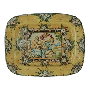 1990s Italian Hand Painted Ceramic Wall Plate