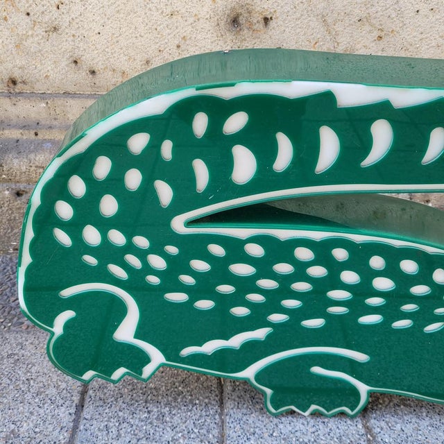 Illuminated Advertising Sign of the Crocodile by Lacoste, 1980s For Sale - Image 10 of 18