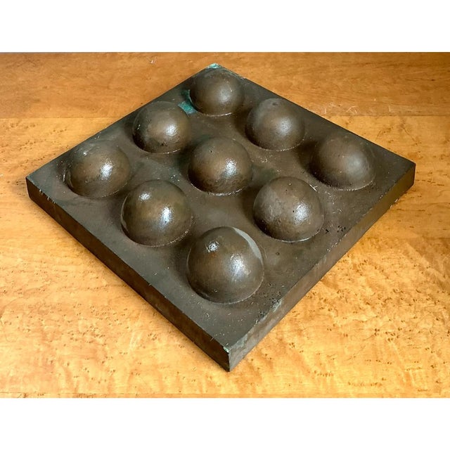 Vintage Abstract Geometric Lead Bubble Sculpture For Sale - Image 4 of 12
