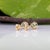 Metal Natural Zambian Emerald Solitaire Stud Earrings: Solid 14k Gold Bezel Set Studs, Pair For Sale - Image 7 of 7