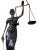 Gold Bronze Lady Justice Statue with Scales, 20th Century For Sale - Image 8 of 9