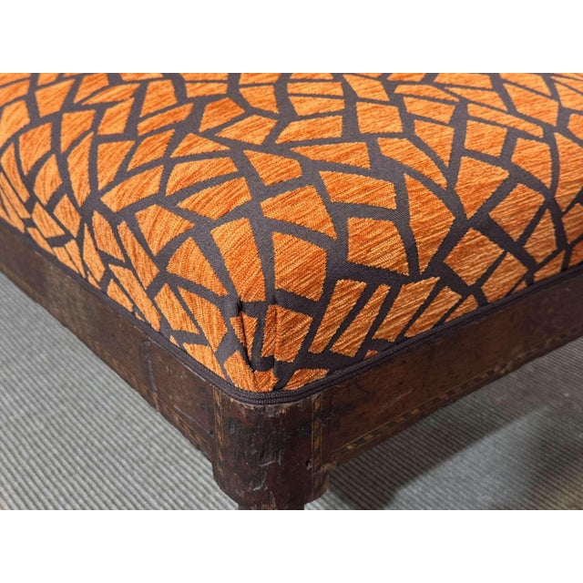 Bistro Bench in Upholstery and Fabric, 1930s For Sale - Image 6 of 14