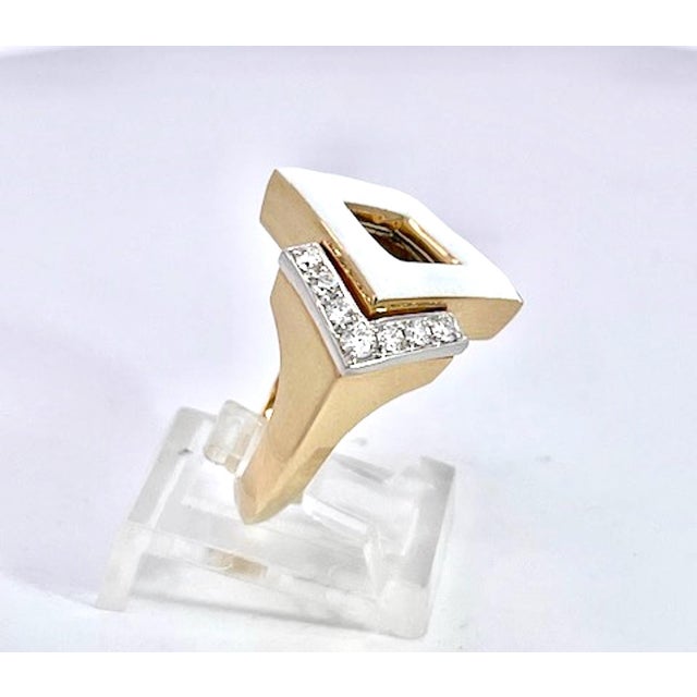1990s David Webb 18k Enamel Ring, Size 6 For Sale - Image 10 of 12