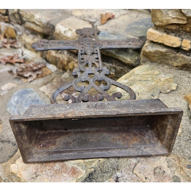 Vintage Cast-Iron Decorative Cross For Sale - Image 11 of 14