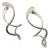 1990s Atomic Spirals, Gerhard Herbst Studio Silver Dangles Earrings - 2 Pieces For Sale