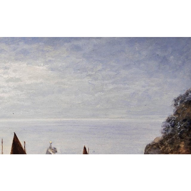 J. Wilson. Looe Town & Harbour, Cornwall, Watercolour, 1860, Framed For Sale - Image 7 of 18