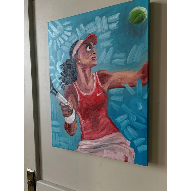 Contemporary Stay Ready , 21st Century, Modern, Contemorary, Sports, Seromo Okoro (2026) Oil on Canvas For Sale - Image 3 of 4