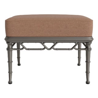 Brown Jordan Calcutta Ottoman, Mica frame with Fusion Clay fabric For Sale