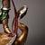 Late 20th Century Vintage Gilt Bronze Figure of Zhenwu Emperor on Tortoise and Snake For Sale - Image 5 of 10