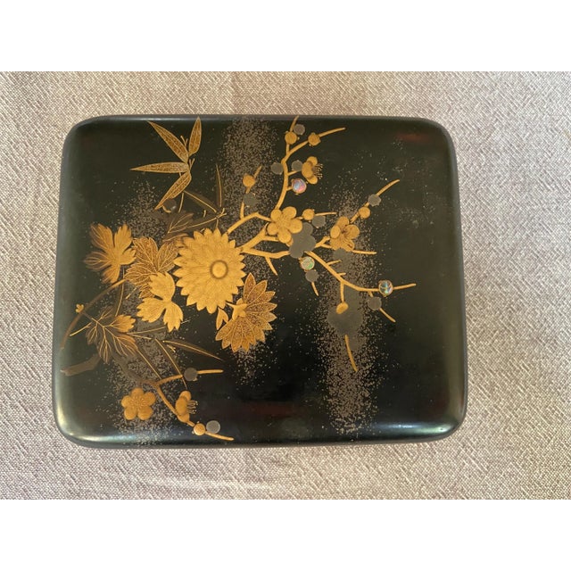 Japanese Black Laquered Maki-E For Sale - Image 5 of 9