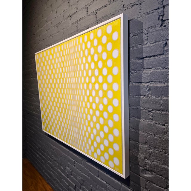 Krista Augius - The Geometric Golden Fold- Optical Circles-Oil Painting For Sale - Image 11 of 11
