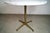 Gold Mid-Century Modern Style Custom Faux Marble Dining Table For Sale - Image 8 of 12