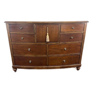 1990s Universal Furniture Lowboy Dresser With Lock For Sale