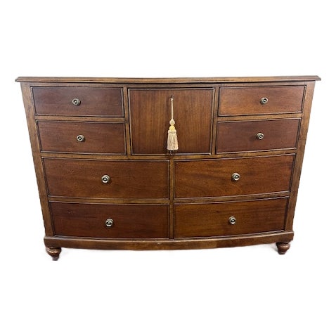 1990s Universal Furniture Lowboy Dresser With Lock For Sale