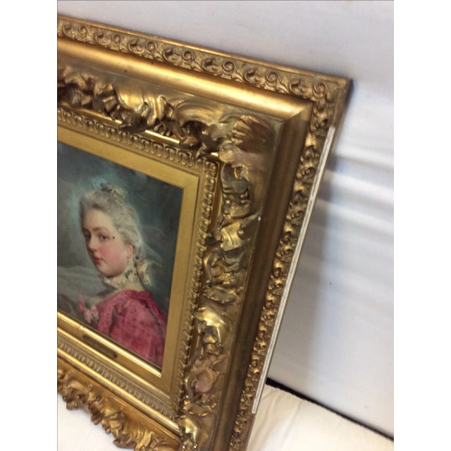 Late 19th Century Late 19th Century Gustave Jean Jacquet Portrait of a Lady For Sale - Image 5 of 9