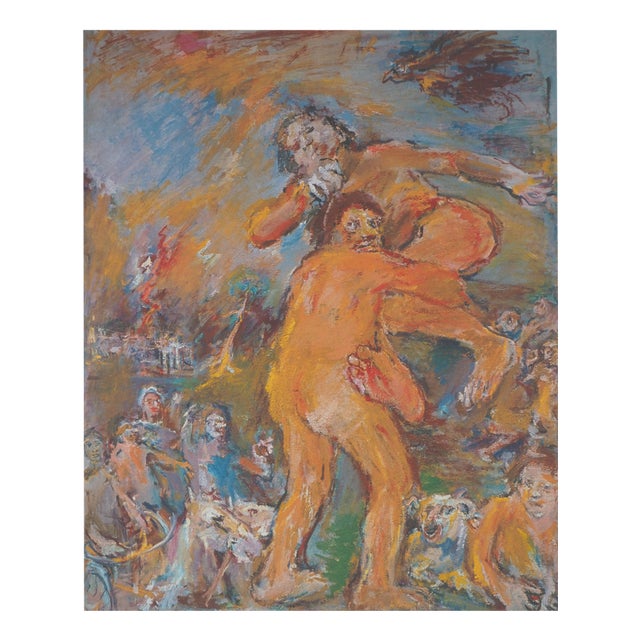 Oskar Kokoschka, Theseus and Penthesilea, Lithograph For Sale