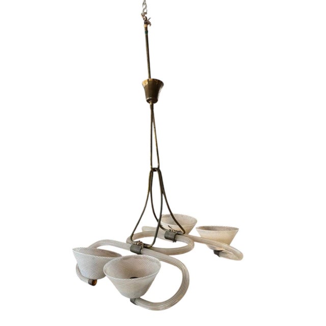 Modern Refined Murano Glass Chandelier by Barovier & Toso, 1960s For Sale - Image 3 of 9