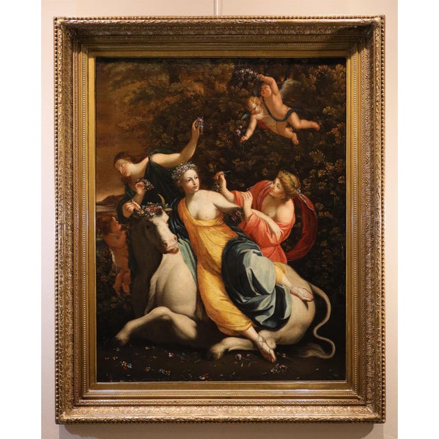 Simon vouet (paris, 1590 – 1649) workshop/follower of the rape of europa oil on canvas (116 x 92 cm - framed 145 x 118 cm)...