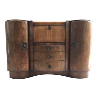 Art Deco Wooden Carved Bar For Sale