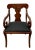 Brown Vintage Traditional Empire Style Cherry Arm Chair For Sale - Image 8 of 8