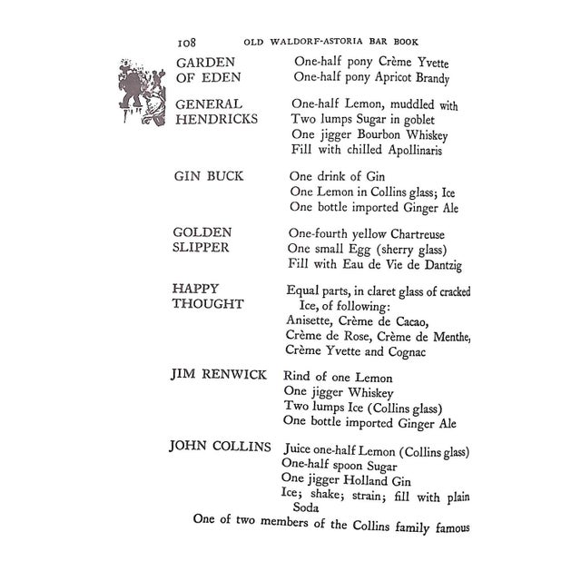White "The Old Waldorf-Astoria Bar Book" 2003 Crockett, Albert S. For Sale - Image 8 of 9