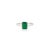 Metal Contemporary 1.49 Ct Octagon Cut Green Onyx Solitaire Ring in Silver - Size 7 For Sale - Image 7 of 12