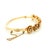 Antique English Victorian Diamond Wild Rose Floral Bangle Bracelet in 15k Gold For Sale - Image 4 of 10