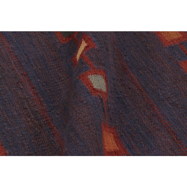 Textile Rug & Kilim’s Scandinavian-Inspired Rug, Purple-Blue With Geometric Patterns For Sale - Image 7 of 8