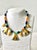 Gorgeous Egyptian revival, Museum of Modern Art collection beaded necklace with enamel.