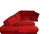 1970s Vintage Red With Blue Trim Truffled Petite Sectional Sofa For Sale - Image 4 of 8