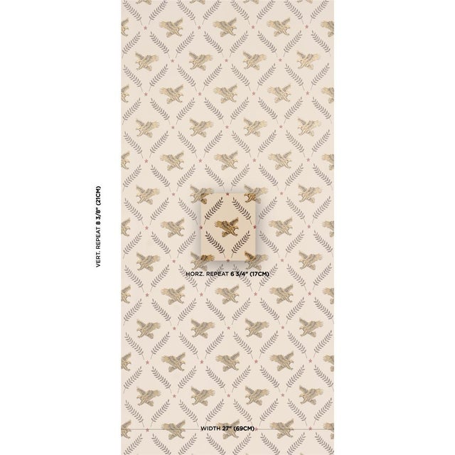 Inspired by a 1960s trellis wallpaper from our archive, Lolaire is an updated lattice design with a hand-drawn eagle motif...