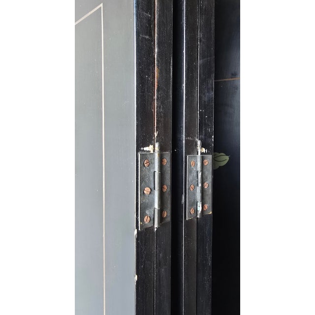 7ft Hand Painted Six Panel Chinese Coromandel Screen Divider For Sale - Image 14 of 14