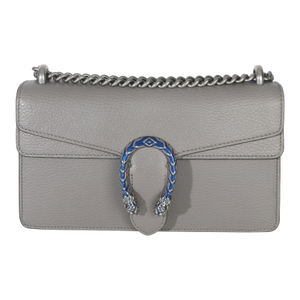 Dusty Grey Pebbled Calfskin Small Dionysus Shoulder Bag