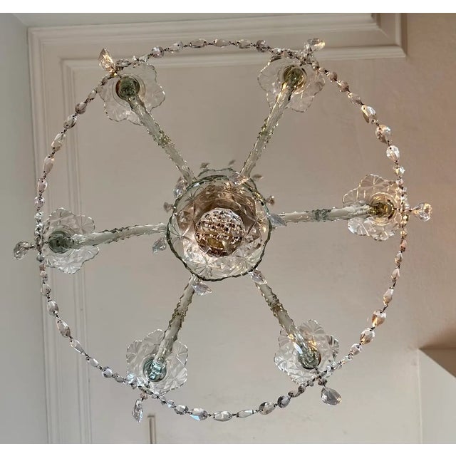 Transparent Pair of 19th Century Irish Georgian Crystal Chandeliers For Sale - Image 8 of 8