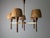 This five-arm danish pendant light, crafted in the 1950s, features a brass frame combined with turned wood elements on...