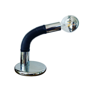 Vintage Italian Table Lamp in Chrome by Bellini for Targetti, 1970