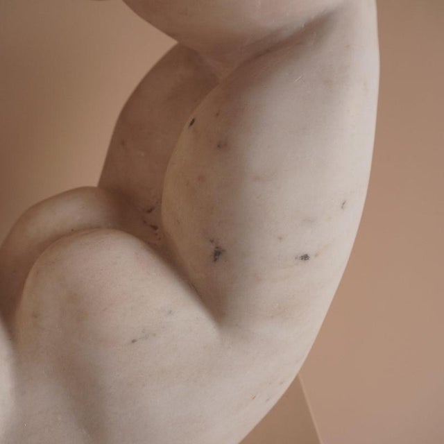 Vintage White Marble Sculpture For Sale - Image 6 of 8
