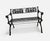 Elevate your garden, patio, or entryway with this exquisite Victorian-style cast iron garden bench. Finished in a sleek,...
